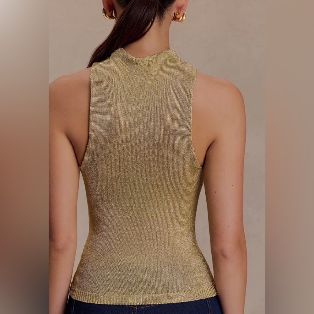 Meshki Gold Glitter Tank Top - Picture 4 of 7